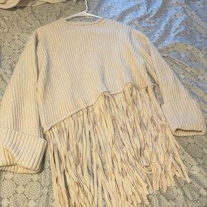 Chunky fringe sweater
